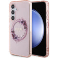 Guess IML Flowers ovitek za Samsung S24, Pink
