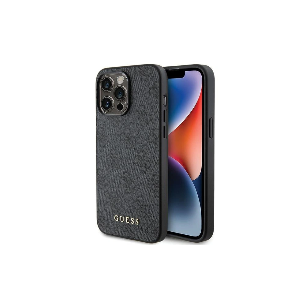 Guess 4G Metal Gold Logo za iPhone 15 Pro, Grey