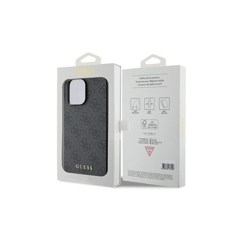 Guess 4G Metal Gold Logo za iPhone 15 Pro, Grey