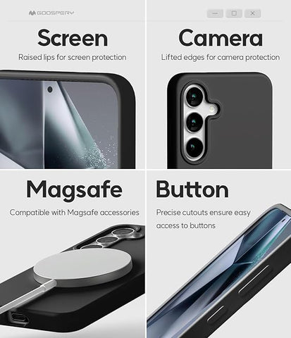 GOOSPERY Liquid Silicone MagSafe ovitek Samsung S25, Stone