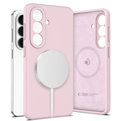 TECH-Protect Silicone MagSafe ovitek za Samsung S26, Pink Pearl