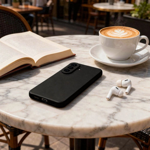 TECH-Protect ovitek za Samsung A37 5G, Liquid Silicone, Črn