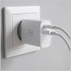 Stenski polnilec 3MK FlowPower, 1×USB-C, 1×USB-A, 30W