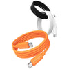 USAMS U98 Silicone USB-C/USB-C 60W Fast Charge kabel, Bel, 1m