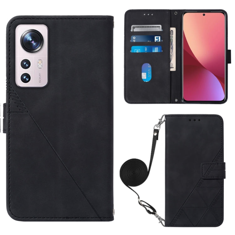 Eleganten etui ovitek za Xiaomi 12 Lite, Črn