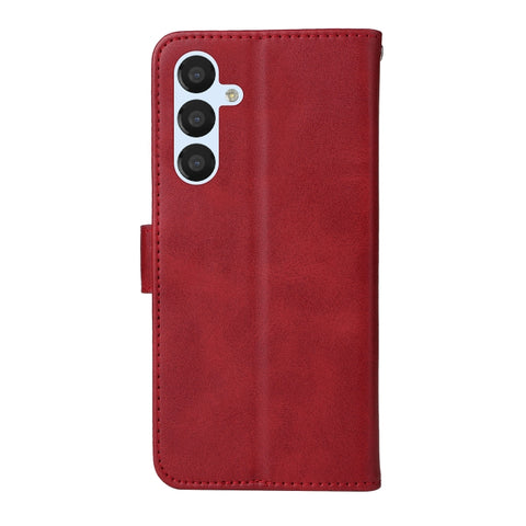 Eleganten ovitek etui iz umetnega usnja za Samsung S24 Plus / S25 Plus, Rdeč