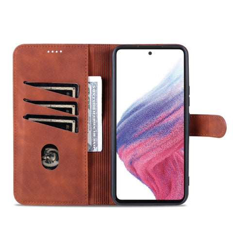 Eleganten etui ovitek za Samsung A34 5G, Rjav