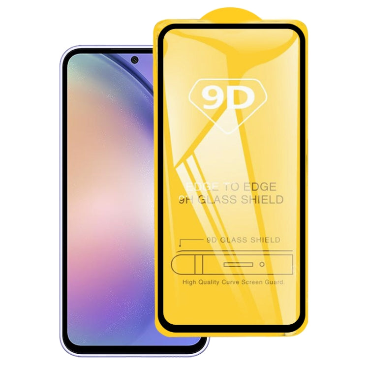 9H Full Glue kaljeno zaščitno steklo za Samsung A54 5G, Črn rob