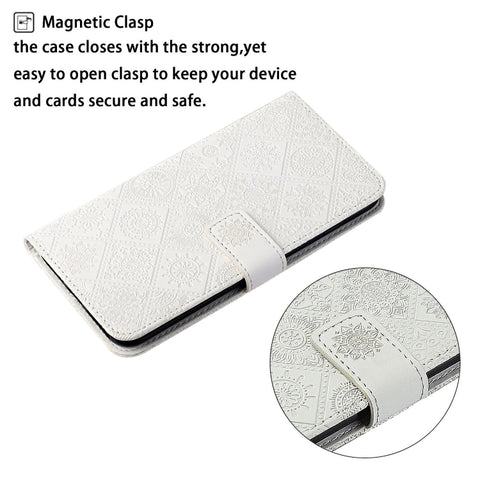 Eleganten etui ovitek za iPhone 16 Pro, Ethnic, Bel