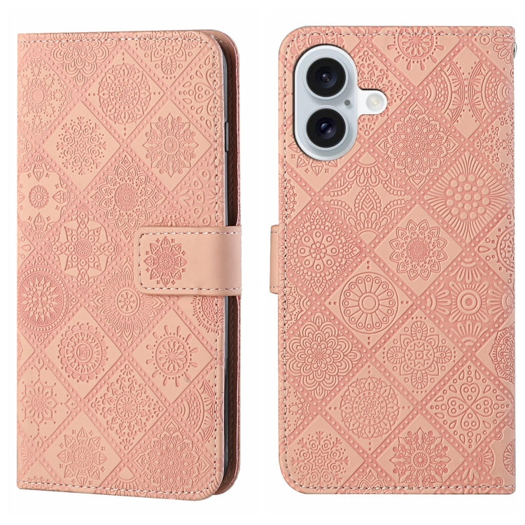 Eleganten etui ovitek za iPhone 16, Ethnic, Pink