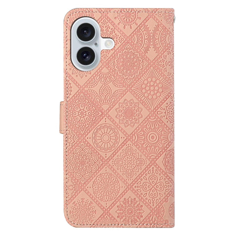 Eleganten etui ovitek za iPhone 16, Ethnic, Pink