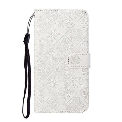 Eleganten etui ovitek za iPhone 16, Ethnic, Bel