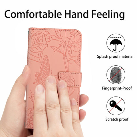 Eleganten etui/ovitek za  Samsung S24 Plus 5G, Pink, metulji