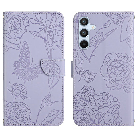 Eleganten etui/ovitek za  Samsung S24 5G, Vijoličen, metulji