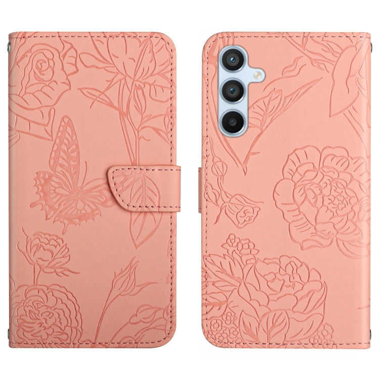Eleganten etui/ovitek za  Samsung A55 5G, Pink, metulji