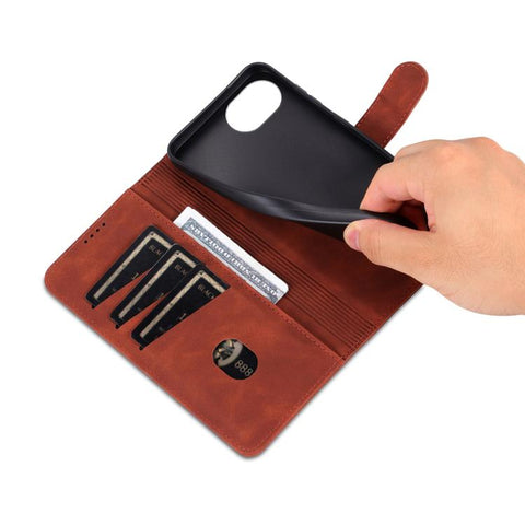 Eleganten ovitek etui za iPhone 16e / 17e, Rjav