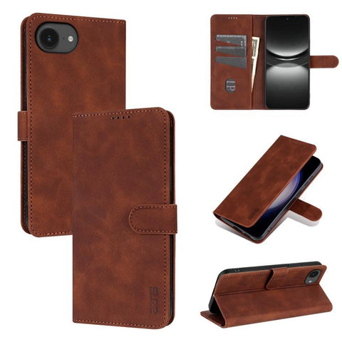 Eleganten ovitek etui za iPhone 16e / 17e, Rjav
