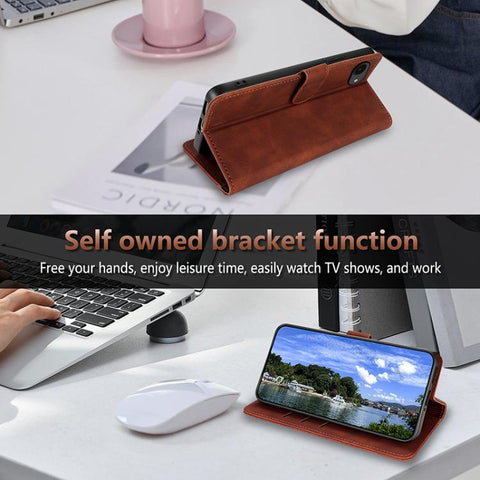Eleganten ovitek etui za iPhone 16e / 17e, Rjav
