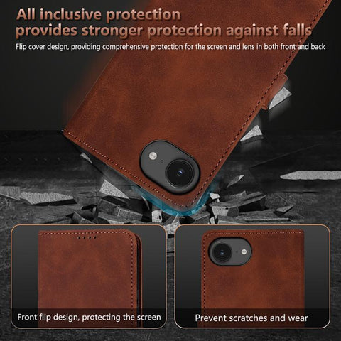 Eleganten ovitek etui za iPhone 16e / 17e, Rdeč