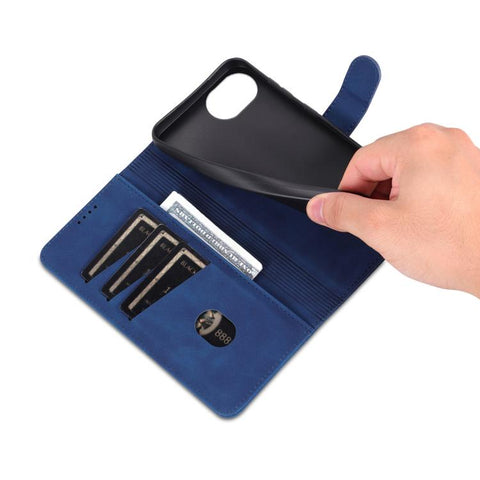Eleganten ovitek etui za iPhone 16e / 17e, Moder