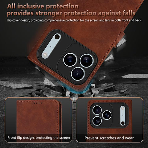 Eleganten ovitek etui za iPhone 17 Pro Max, Rjav