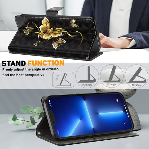 Eleganten etui ovitek za  iPhone 16 Pro, Zlat metulj