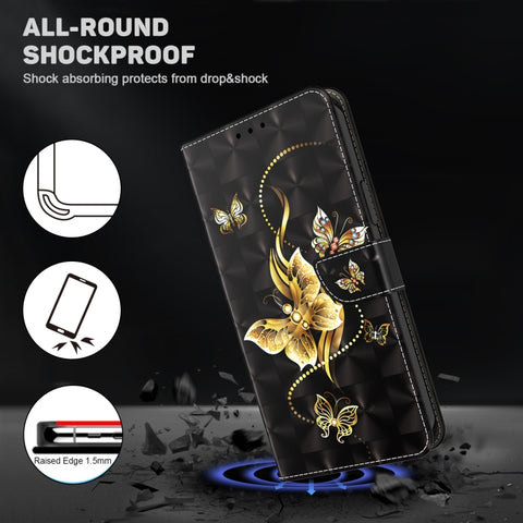 Eleganten etui ovitek za  iPhone 16 Pro, Zlat metulj
