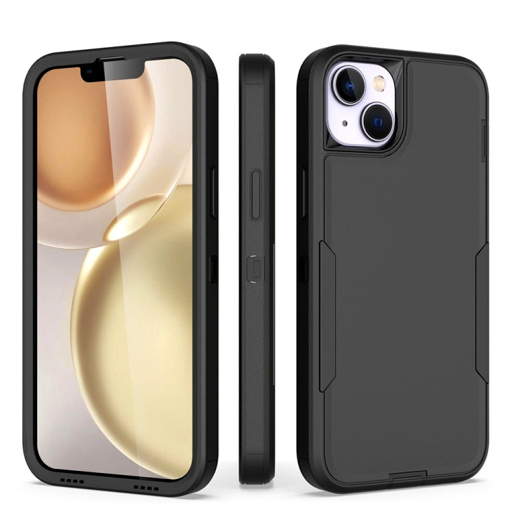 Eleganten Hybrid ovitek za iPhone 15 / 14 / 13, Črn