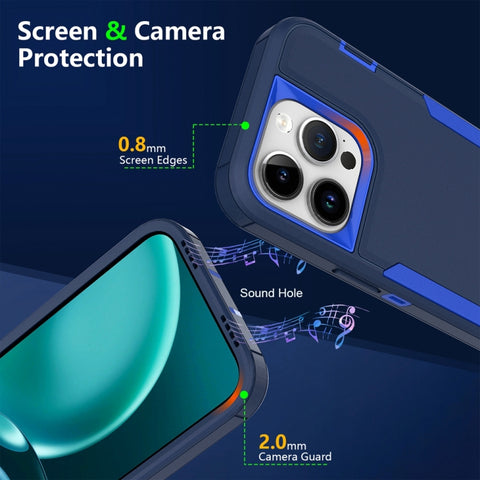 Eleganten Hybrid ovitek za iPhone 16, Črn