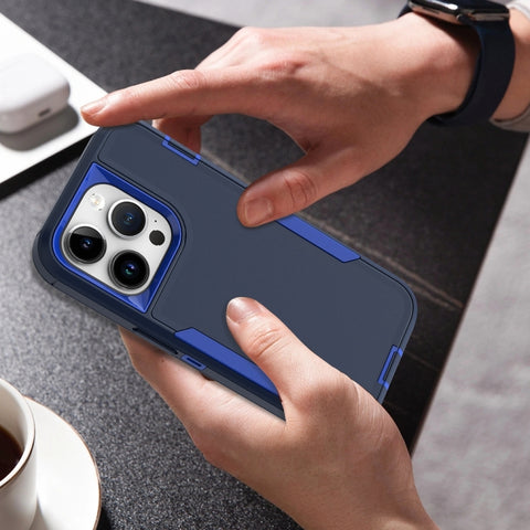 Eleganten Hybrid ovitek za iPhone 16, Črn