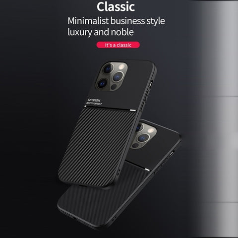 Eleganten ovitek za iPhone 15, magnet, črn