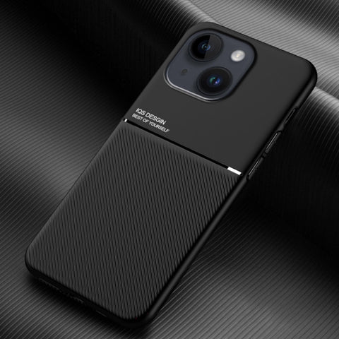 Eleganten ovitek za iPhone 15, magnet, črn