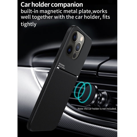 Eleganten ovitek za iPhone 15, magnet, črn