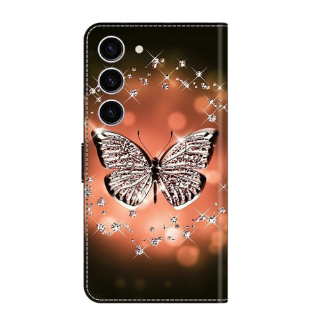 Eleganten etui ovitek za  Samsung S24 5G, Metulj s kristali