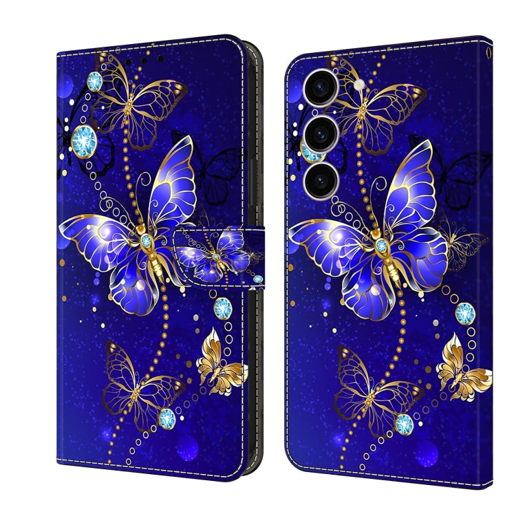 Eleganten etui ovitek za  Samsung S24 5G, Modri metulj
