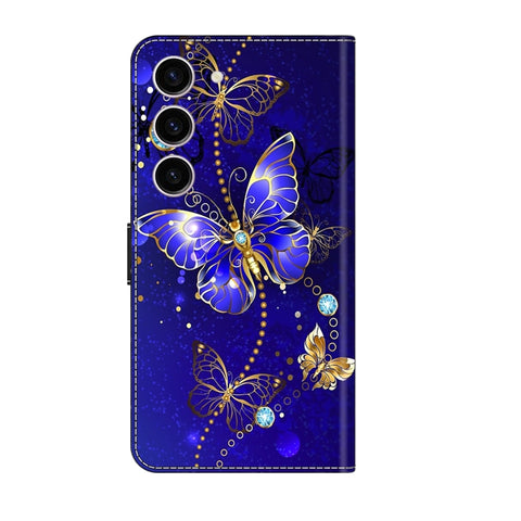 Eleganten etui ovitek za  Samsung S24 5G, Modri metulj