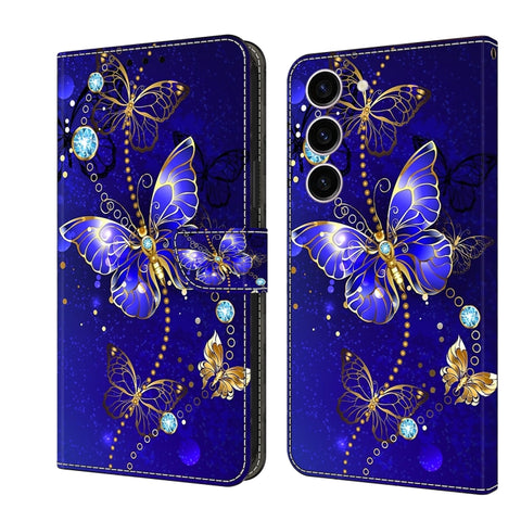 Eleganten etui ovitek za  Samsung S24 5G, Modri metulj