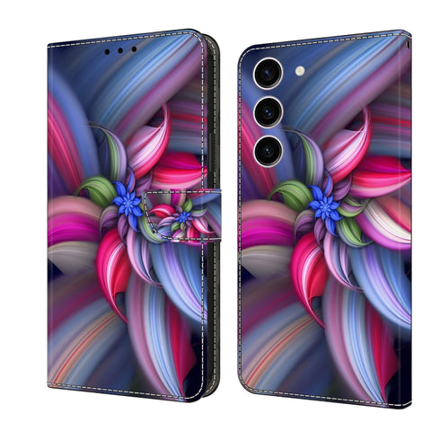 Eleganten etui ovitek za  Samsung S24 Plus 5G, Barvite rože