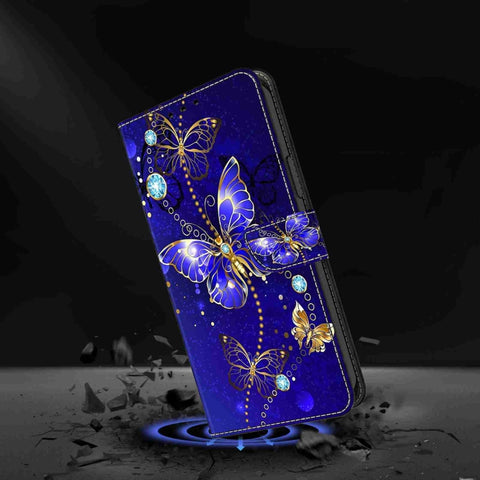 Eleganten etui ovitek za  Samsung S24 Plus 5G, Modri metulj