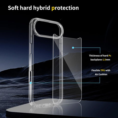 Hybrid ovitek za iPhone 17 Air, Prozoren