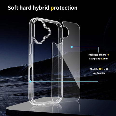 Hybrid ovitek za iPhone 17, Prozoren