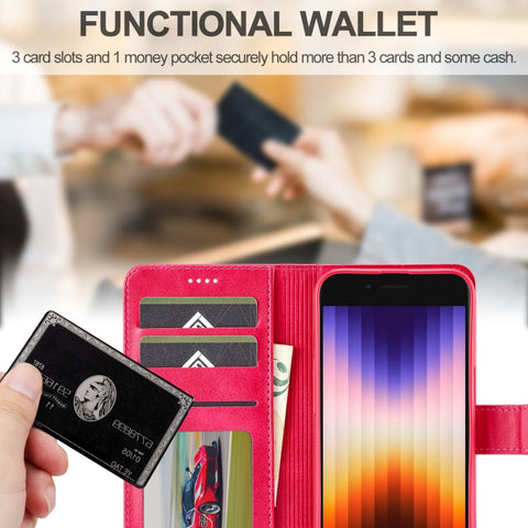 Eleganten ovitek etui za iPhone 16e in 17e, Rdeč