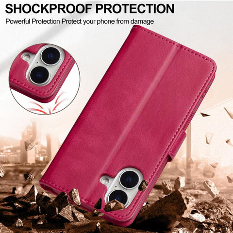 Eleganten ovitek etui za iPhone 17, Rdeč