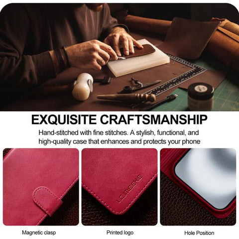 Eleganten ovitek etui za iPhone 17, Rdeč