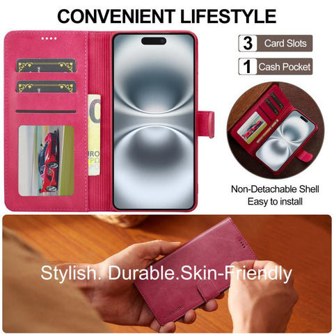 Eleganten ovitek etui za iPhone 17, Rdeč