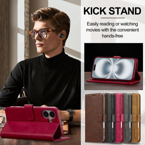 Eleganten ovitek etui za iPhone 17, Rdeč