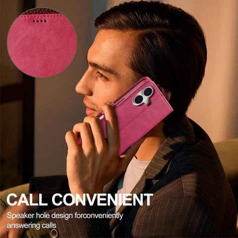 Eleganten ovitek etui za iPhone 17, Rdeč
