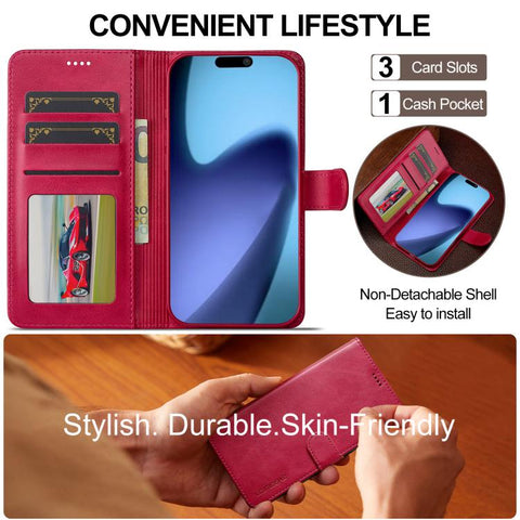 Eleganten ovitek etui za iPhone 17 Air, Rdeč