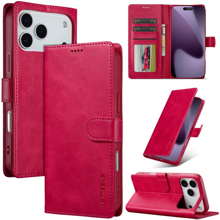 Eleganten ovitek etui za iPhone 17 Pro, Rdeč
