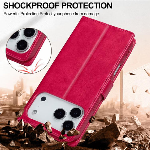 Eleganten ovitek etui za iPhone 17 Pro, Rdeč